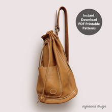 Load image into Gallery viewer, L04-0001 Leather bucket bag for men PDF patterns
