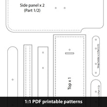 Load image into Gallery viewer, L01-0001 Unisex crossbody leather bag PDF patterns

