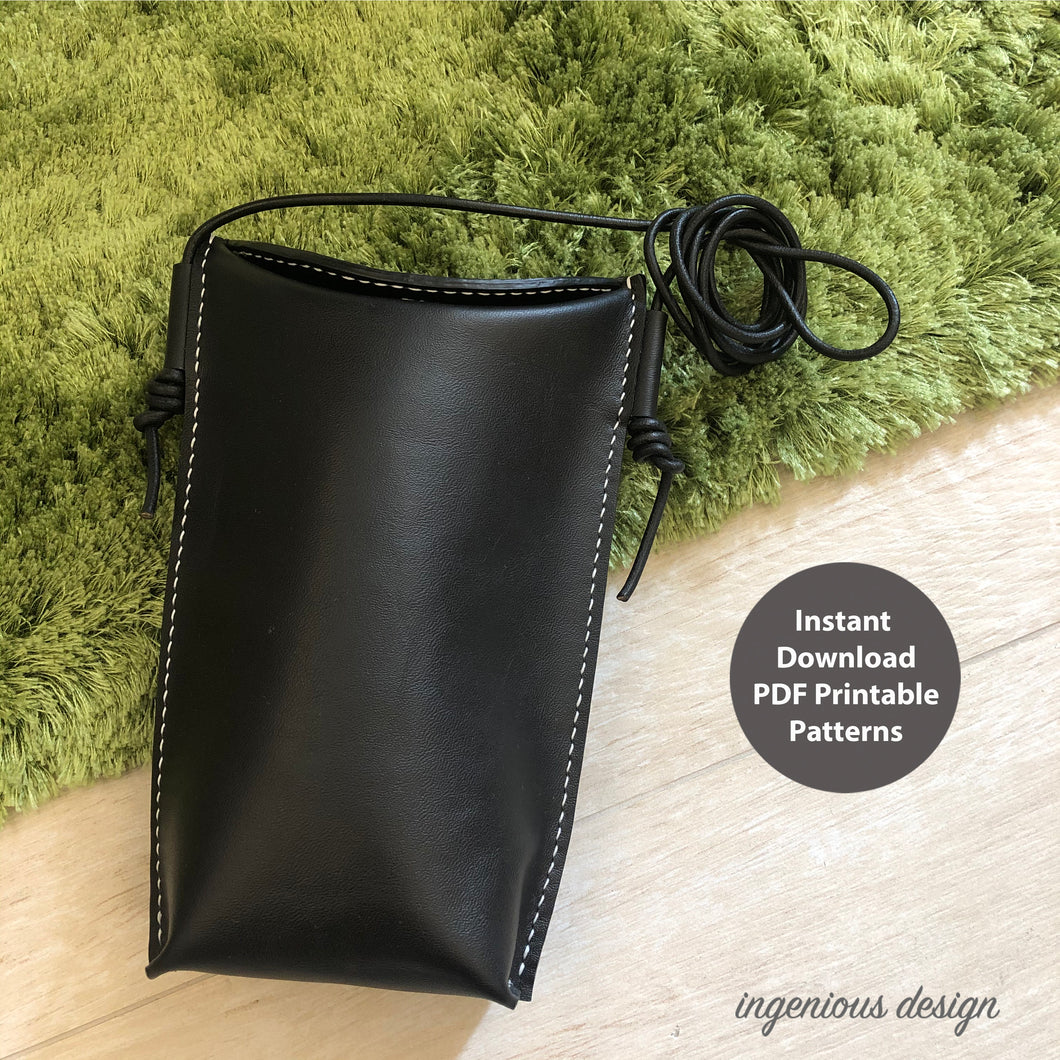 L01-0003 Cross body leather pouch for phone