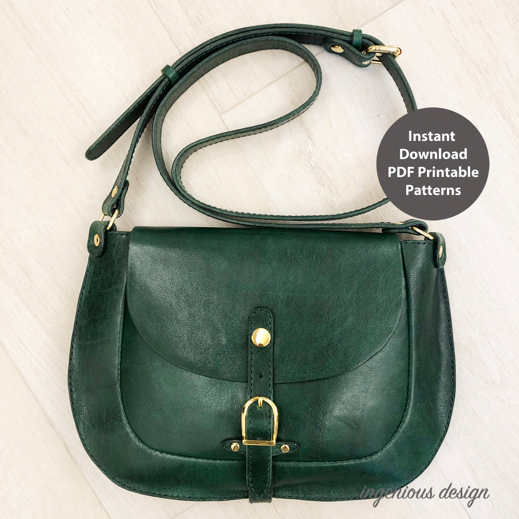 L01-0004 Crossbody Leather Saddlebag PDF Paper Pattern