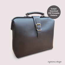 Load image into Gallery viewer, L02-0001 Leather doctor bag for men PDF patterns (Different frame sizes available)
