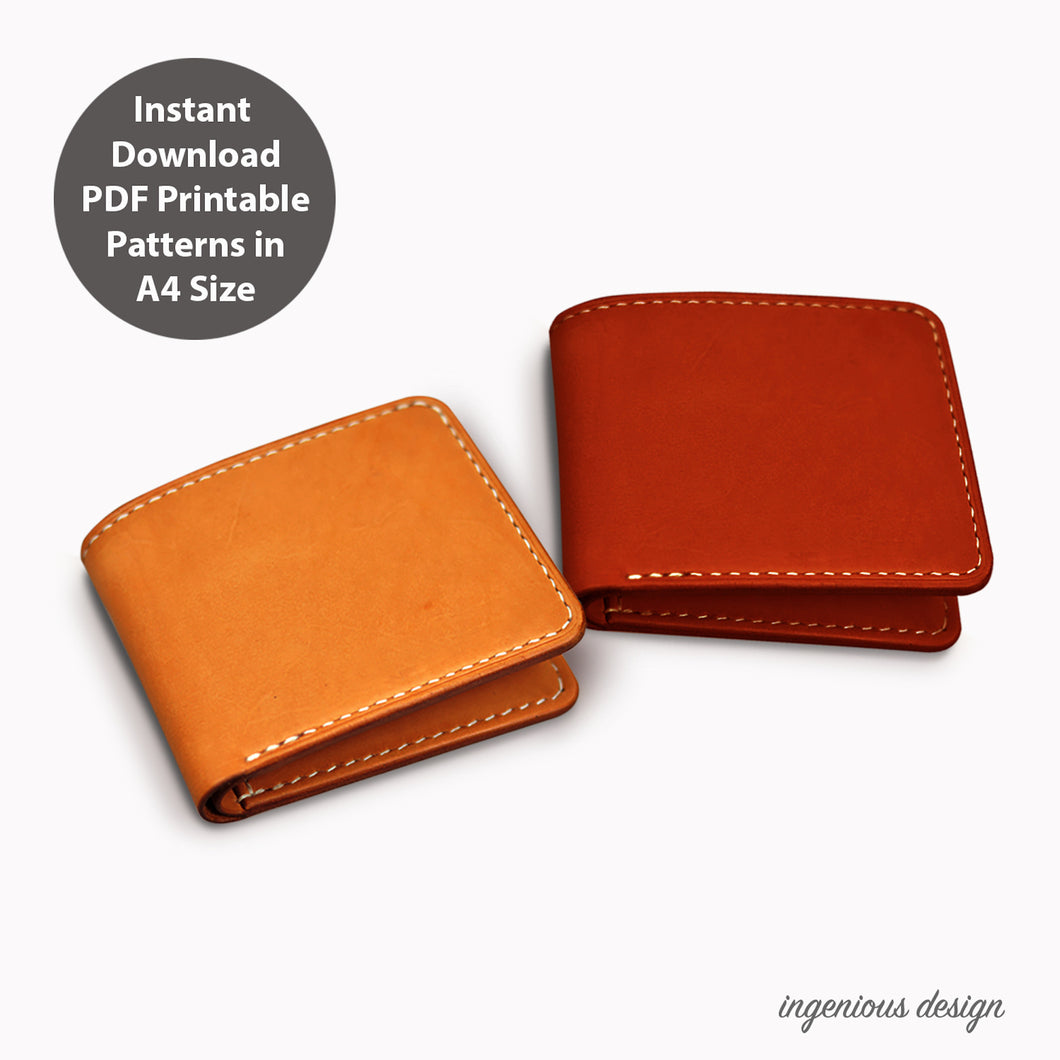 L03-0004 PDF patterns for leather short wallet