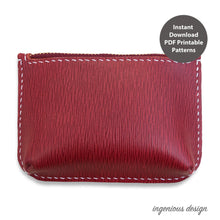 Load image into Gallery viewer, L03-0005 Leather key chain bag / coin bag PDF patterns
