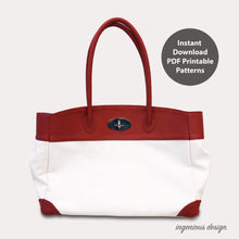 Load image into Gallery viewer, L05-0002 PDF patterns for leather &amp; canvas tote bag
