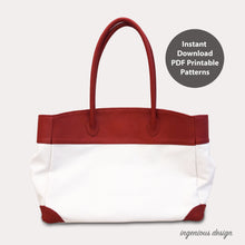 Load image into Gallery viewer, L05-0002 PDF patterns for leather &amp; canvas tote bag
