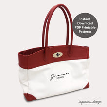 Load image into Gallery viewer, L05-0002 PDF patterns for leather &amp; canvas tote bag

