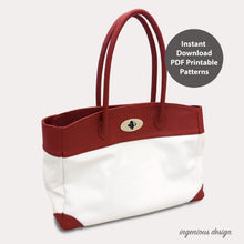 Load image into Gallery viewer, L05-0002 PDF patterns for leather &amp; canvas tote bag
